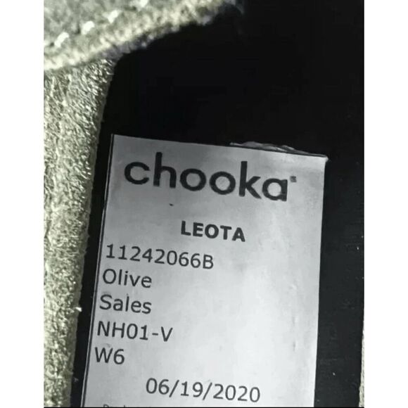 Chooka Leota Women Loafers Size 6 Dark Green Suede Clog Mules Rubber Outsole - Picture 8 of 11